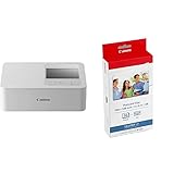 Canon SELPHY CP1500 Mini Fotodrucker weiß inkl. Canon KP-36IP Original Farbband/Papierset Postkartengröße 10x15cm, 36 Blatt