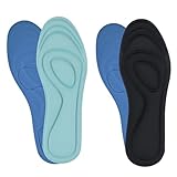 2 stücke Memory Schaum Einlegesohlen, Komfort Atmungsaktiv Massage Einlegesohlen für Herren Damen, Stoßdämpfung Pufferung Weich Sohle Schuheinlagen für Freizeitschuhe Sneaker (43-44)