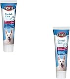 TRIXIE Dental Care | Doppelpack | 2 x 100 g | Zahnpflege-Gel für Hunde mit Rindfleischaroma | Auch für Katzen geeignet | Kann dabei helfen, Zahnstein vorzubeugen