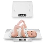 BAGAIL Babywaage mit Sicherer und Bequemer Wiegefläche, Mehrere Wiegemodi, Kann Auch Als Kleinkindwaage, Haustierwaage, Digitale Kinderwaage bis 30Kg