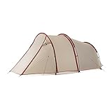 Campingzelt Ultraleichtes Reise-Motorrad-Doppelbewohnerzelt for den Außenbereich, selbstfahrend, regensicher, Winddicht, Camping-2-Zelt Tolle Belüftung(Light Gray red)