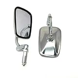 Sovxbgw Motorrad Spiegel 2-teilige Motorradspiegel 7/8 Zoll 22 mm Lenkerenden-Quadrat-Rückspiegel für Cruiser Chopper Old School Bobber Lenkerendenspiegel Motorrad