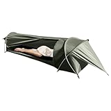 Rucksackzelt, Zelt kleines Packmaß, Zweimannzelt und Einmannzelt - ultraleichtes 1‑Personen Campingzelt 230×76 cm aus PU3000/PU4000 Oxford mit Aluminium‑Stangen & Windleine, ideal Outdoor-Abenteuer