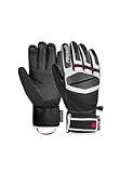 Reusch Mastery langlebige, widerstandsfähige, warme Unisex Winterhandschuhe Fingerhandschuhe Schneehandschuhe Skihandschuhe für Damen und Herren mit maximalem Komfort, 7745 Black/White/Fire Red, 9,5