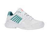 K-Swiss Performance Court Express Carpet Tennis Shoe, White/Nile Blue/Desert Flower, 36 EU