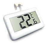 Suplong Kühlschrankthermometer, Digitale Thermometer kühlschrank Mit Gefrierfach Gut Lesbarem LCD-Anzeige Lesen Perfekt für Lnnen/Außen/Home/Restaurants/Bars/Cafés (Weiß-1)