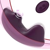 Jinqian Silikon Butterfly Vibrator mit 10 Vibrationsmodi für sie Klitoris und G-Punkt Stimulator, Leise und Stark Tragbar Vibratoren Auflegevibrator Mit Fernbedienung Sex Toys für Frauen Paare