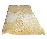 Naturasan Medizinische Lammfell Bettauflage | Betteinlage Schaffell | echt Lammfell Matratzenauflage, Unterbett, Topper, Öko Bettfell, Warmer Matratzenschoner medizinisch gegerbt, (90 x 200 cm)