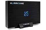 HURRICANE GD35612 Externe Festplatte 14TB, 3.5' USB 3.0 Aluminium HDD mit Netzteil für PC, Laptop kompatibel mit Windows mac OS Linux