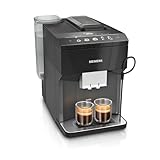 Siemens Kaffeevollautomat EQ500 TP511E19, App-Steuerung, Cold Brew, Vollfarbdisplay, Doppeltassenfunktion, autom. Dampfreinigung, einfache Wartung, schwarz