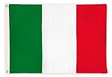 aricona Italien Flagge - Italienische Nationalflagge 250 x 150 cm mit Messing-Ösen - Wetterfeste Fahne für Fahnenmast - 100% Polyester