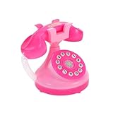 TOYANDONA Mini-Telefonspielzeug Miniatur rotierend vorgeben Kind antikes Telefon -Telefon Telefon alte Telefone Telefon Plastik Rosa