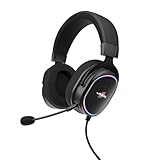 uRage Gaming-Headset SoundZ 800.7.1 V2, 7.1 Virtual Surround Sound, kabelgebundene Multi-Plattform Kopfhörer für PS5/PC, 2 m USB-Kabel, in Schwarz