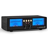 Vituord Analoges Dual-VU-Meter, 4-Wege-Audio-Splitter-Umschaltbox, Schallpegelanzeige, DB-Panel-Display, Musikspektrum-Visualizer, Mit Hintergrundbeleuchtung, Für Studio, Home Office
