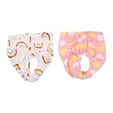 Yardwe 2 Stück Trainingshosen für Babys Gummihose für Kleinkinder Kleinkind -Trainingshose Töpfchenunterwäsche für Mädchen Neugeborene Hosen Töpfchen Trainingsunterwäsche Baumwolle