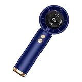 Générique Tragbarer Ventil, wiederaufladbar, Turbofan, leistungsfähiger kabelloser Luftkreislauf, batteriebetrieben mit digitalem Display, geräuscharmes Gerät, Outdoor-Aktivitäten, 15,7 x 7,9 x 5,8 cm