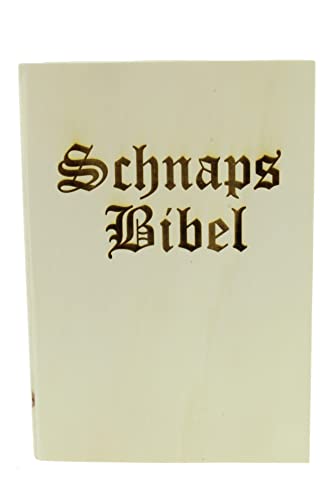 Schnapsgeschenk - Schnapsbibel mit 3x100ml Flaschen LIKÖR (Marillenlikör/Himbeerlikör/Zirbenlikör)