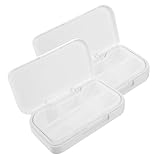 WRITWAA 2Stücke Pillenbox Mit Fächern Organizer Für Medikamente Versiegelte Aufbewahrungsbox Für Tabletten Für Unterwegs Und Reisen Weiße Farbe