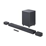 JBL Bar 800 – 5.1.2-Kanal Soundbar für das Heimkino Soundsystem – Mit abnehmbaren Surround-Lautsprechern und Dolby Atmos Surround Sound – Schwarz