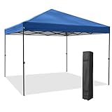 Tooluck pavillon 3x3 faltbar faltpavillon wasserdicht stabil Winterfest, UV-Schutz 50+, 3 höhenverstellbares Partyzelt, 210D Oxford-Stoff, Gartenpavillon Für Garten, Outdoor und Flohmärkte, blau