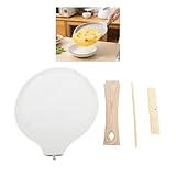 Antihaftbeschichtete Crêpes Pfanne mit Griff, Multifunktionale Flache Crêpes Pfanne aus Aluminiumlegierung, Crêpes Pfannkuchen Pfanne für Haushaltsgas und Induktionskochfelder