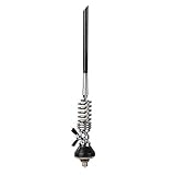 Albrecht Gamma 2 F Hochleistungs-CB-Antenne 950mm 100W - 26.7-27.3 MHz Frequenz, Vertikale Polarisation, 50 Ohm Impedanz, Edelstahl, 6725