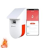 Easick Flammenmelder mit WLAN und App-Benachrichtigung, 100 dB Lautstärke Feuermelder, UV-Sensoren zur schnellen Erkennung von offenen Bränden‎ SNT918W