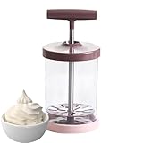 Manueller Sahnespender, Manueller Schlagsahnespender, Hausgemachte Schlagsahnemaschine, Ergonomische Backwerkzeuge Mit Komfortablem Griff, Edelstahlspender Für Salatdressings, Schaumige Getränke