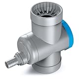 YourCasa Regensammler [Downpipe] Überlaufstop, Absperrhahn & Metallfilter - Verbinde Fallrohr 68-100mm DN100 und Regentonne Fallrohr Regensammler Regenwassersammler Regenrinnen Ablauf (Grau)