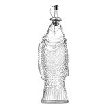Fischförmige Glasflaschen 500 ml/17,5 oz Sojasauce Ce Flaschenspender Küche Haushalt S Esame Ölbehälter Wasserkrug Essigtopf Home De Cor Zlh451 (Clear, 26x8.2cm)