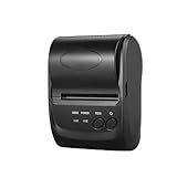 Bondrucker, Tragbarer Thermodrucker, Thermodrucker, Kompatibel mit 58-mm-Thermopapier, Transparenter Druck, Anwendbar auf Smartphones und Computer (EU-Stecker)