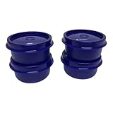 Tupperware Smidgets-Behälter klein Mini 28 ml mit Deckel 28ml 4 Stück Smidgets Wichtel (blau)