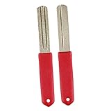 SOIMISS 2 Stück Diamant Hakenschärfer für Angelhaken Tragbares Schleifwerkzeug Doppelseitiger Hakenfeilen Schärfer für Outdoor Angeln und Fischereizubehör