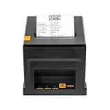 NetumScan 80 mm POS-Quittungsdrucker, 300 mm/s, USB-Thermo-Belegdrucker mit Auto-Cutter-Kassenschublade, USB-Ethernet-Schnittstelle, unterstützt Windows/Mac/Linux, Restaurant-Küchendrucker für ESC/POS