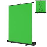 XMTECH Green Screen 156x194cm, zusammenklappbarer Grün Hintergrund Greenscreen Fotohintergrund, Grüner Foto Hintergrund mit Ständer für Fotostudio, Streaming, Videokonferenzen