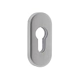 ToniTec Schlüsselrosette Schutzrosette Schieberosette Oval Rosette für Profilzylinder 9mm EDELSTAHL