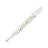 Glass Oral Temperature For Test Temperature Axillar Temperature 94 108 °F Armpit Fast Reading Indicator 2ml 3PCS Füllstandsanzeige Zisterne Kabel (3PCS White, 15.5cmx1.5x2cm)