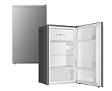YUNA Kühlschrank SEREBRO E mit Fresh Zone | 94L Nutzinhalt | Vollraumkühlschrank | 84 cm hoch | 86 kWh/Jahr | Türanschlag wechselbar | Leiser Betrieb 36 dB | Silber