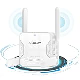 QLOCOM 2025 Neuestes WLAN Verstärker AX1500Mbit/s Repeater Dualband 5GHz/2.4GHz, WiFi Repeater WiFi 6 mit Ethernet Port, Internet Verstärker kompatibel zu Allen WLAN Geräten
