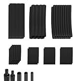 iLamvie 127PCS Schrumpfschlauch,Elektrische Isolierung Schrumpfschläuche,Electrical Wire Kabel Wrap Sortiment Elektrische Isolierung Tube Kit(schwarz)