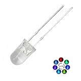 100 Stück 5MM RGB LED Dioden 3,0-3,4V, 20mA langsam blinkenden Leuchtdioden, mehrfarbige Dynamische 5mm LEDs für DIY, Lichtprojekt, Handarbeit