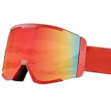 JBNCRYGD Skibrille, Anti-Beschlag-Schicht, sphärische Blendschutz-Gläser, für Herren, Damen, Jugendliche, V