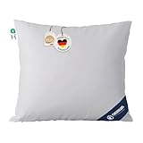casimum® Daunenkissen 80x80cm - Kopfkissen 80x80 cm mit Gänsedaunen & -Federn – Kissen Daunen waschbar, allergikergeegnet, Made in Germany