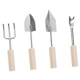 SEWOART 4 Stück Teiliges Mini Gartenwerkzeug mit Gießkanne Realistische Miniatur Gartengeräte für Puppenhaus und Balkon Leicht Platzsparend Detailgetreu für Miniatur Garten Dekoration