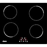 Ciarra CABBIH4-C 4 Zonen Einbau Induktionskochfeld 60cm Kochfeld Induktion Herdplatte Touch-Bedienung mit 4 Platten 9 Leistungsstufen Induktionskochplatte Timer 6000W