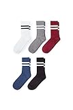 C&A Herren Socken Unifarben Multipack|5er Pack dunkelrot 43-46