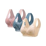 riou BH ohne Bügel für Damen, bequem, nahtlos, mit V-Ausschnitt, Bralett mit Trägern, Sport-BH für Damen, weich, elastisch, Hochzeitskleid, Abendkleid, Alltag, P, XXXXL