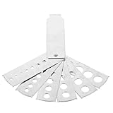 jojofuny 1 Satz Edelsteinmesswerkzeug aus Edelstahl Edelsteinmaß Schmucklehre Sizer-Messgerät klein Größe Tragbares Edelsteinmessgerät Edelstein-Accessoire Rostfreier Stahl