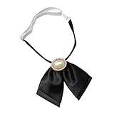 Frauen School Uniform Business Bögen Krawatten Verstellbarer Krawatten Vorgebundener Bowknot Vintage Perlen Schmuck Hemdkragen Bowtie