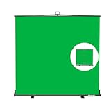 【Breiterer Stil】 RAUBAY 200x200cm Großer zusammenklappbarer Grün Hintergrund Greenscreen, tragbarer ausziehbarer Chroma-Key-Panel Fotohintergrund mit Ständer für Videokonferenzen, Fotostudio.